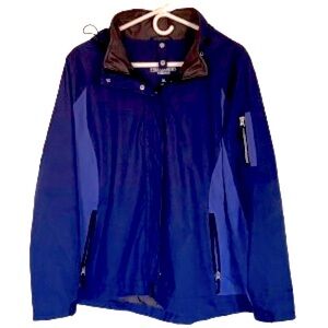 WOMENS FREE COUNTRY RADIANCE NAVY BLUE WATERPROOF JACKET SIZE XL